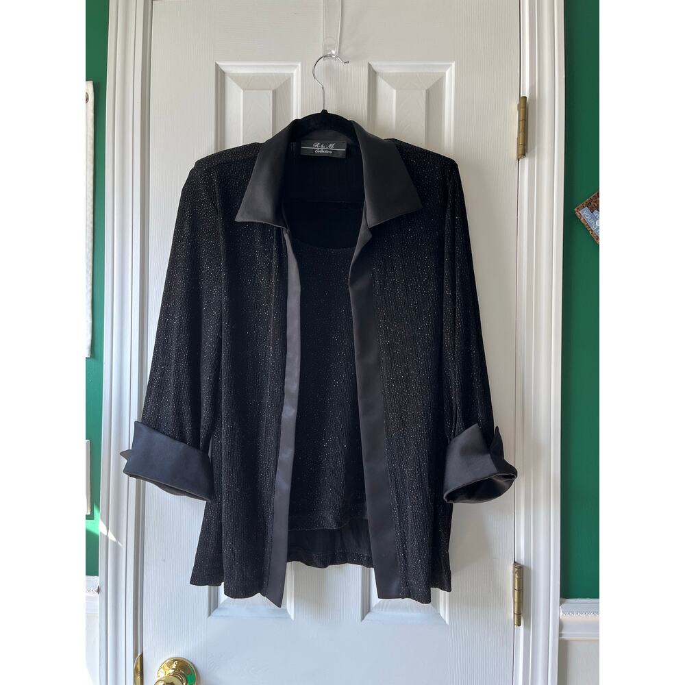 R & M Collection Elegant Black Women's Blouse XL